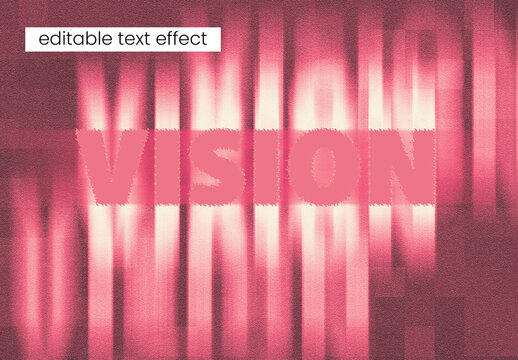 Pink Glow Neon Vision Text Effect