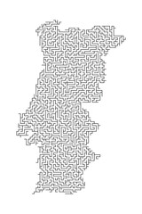 Fototapeta premium Intricate maze design in geometric style