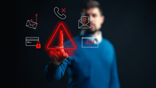 Scam call message with warning signs and alerts about potential fraud risks