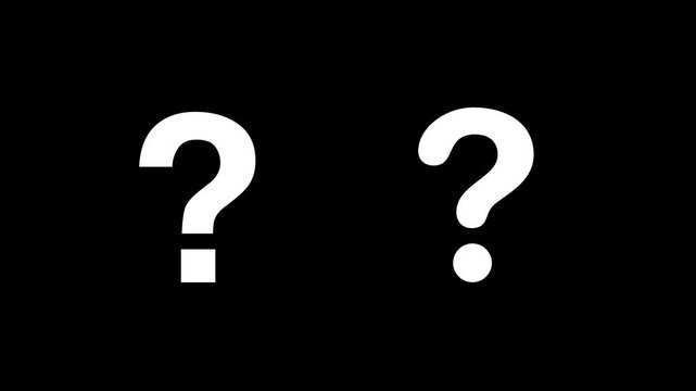 Question mark symbol wiggling animation on green screen. Question Mark Wiggle Animation Doubt Symbol. Question Marks Icon Animation