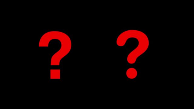 Question mark symbol wiggling animation on green screen. Question Mark Wiggle Animation Doubt Symbol. Question Marks Icon Animation
