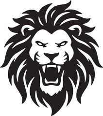 Obraz premium Angry Lion Face Mascot Vector Design
