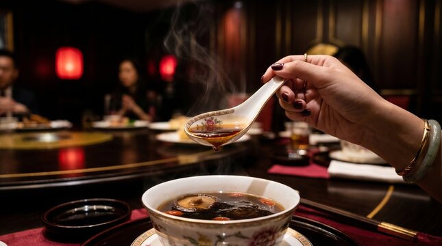 Tasting Spoon of Dark Imperial Shiitake Broth