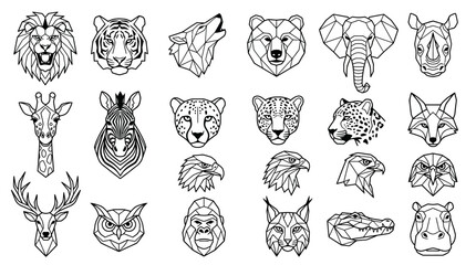 Collection of various wild animal heads. © Ami Triyatmi