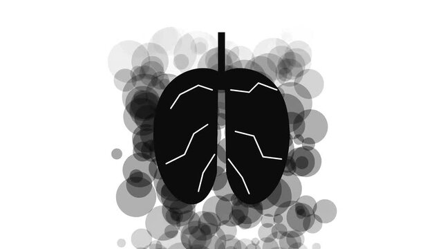 Smoking Destroys Human Lungs Flat Animation