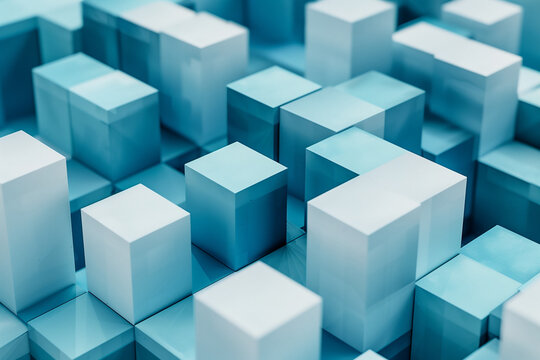 Abstract isometric 3D blocks geometric background