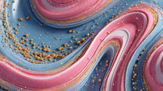 Artistic swirl of colors forming a sophisticated marbled texture. Concept of textile print, interior decoration, and luxury stationery design.