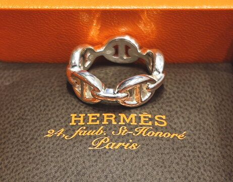 【HERMES 】エルメス_シェーヌダンクル_アンシェネ _リング