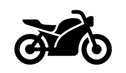 Motorcycle silhouette icon black sign of sport motorbike isolated on white background vector illustration © MdSabbir