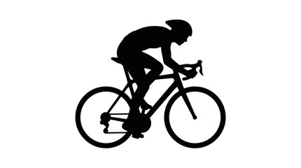 Obraz premium Silhouette of a cyclist riding a road bike 1.