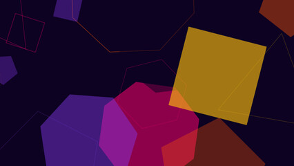 Vibrant geometric shapes creating a dynamic and colorful abstract composition. © ABDULELLAH