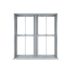Fototapeta premium Modern double hung window frame with glass panes