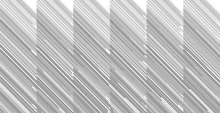 Abstract background pattern of thin diagonal black lines on white, geometric graphic design element.