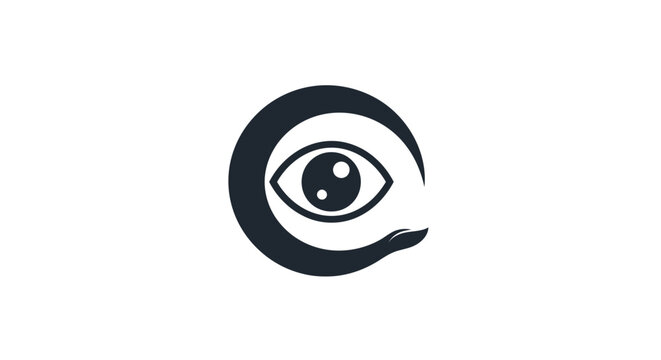 Black and white eye illustration.