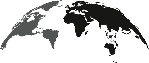 World map illustration global continents silhouette for travel and business c © Tasker