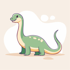 Fototapeta premium Cute cartoon dinosaur illustration
