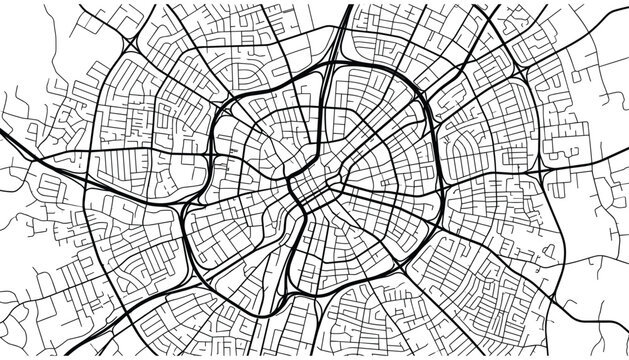 Aerial view city map street network abstract pattern background transparent vector graphic.