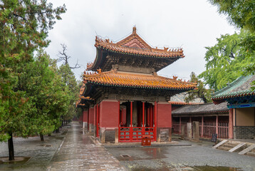 Fototapeta premium The Confucius Temple Scenic Area in Qufu City, Jining City, Shandong Province, China - Chinese classical architecture