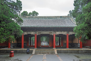 Fototapeta premium The Confucius Temple Scenic Area in Qufu City, Jining City, Shandong Province, China - Chinese classical architecture