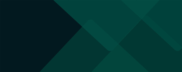 Obraz premium Dark green abstract background with gold lines and shadow. Geometric shape overlap layers. Transparent squares. Modern luxury rounded squares graphic pattern banner template design
