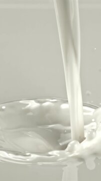Super slow motion milk splashes . Filmed on a high-speed camera at 1000 fps. High quality FullHD footage