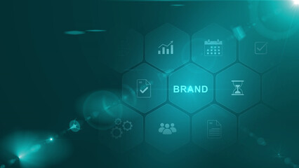 Brand development marketing strategy concept. Business, technology, internet and Motion graphics of networking concept © Masha Stock