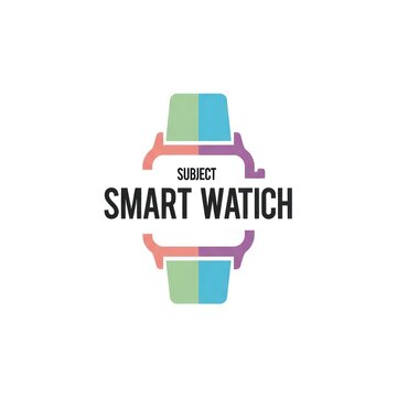 Abstract colorful smart watch wearable technology logo