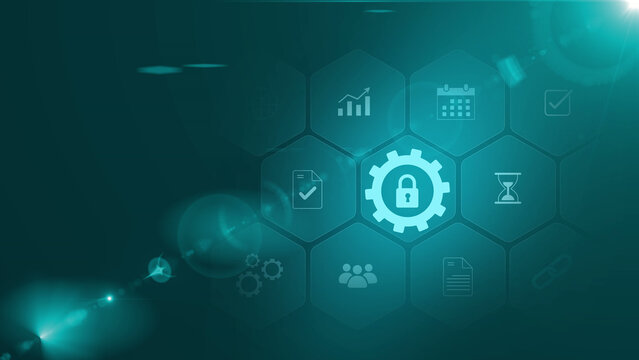 Access Management: Digital business futuristic technological interface, identity authentication, secure login, role-based control. Motion graphics of authentication High security concept