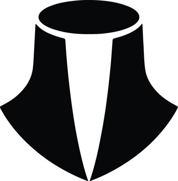Silhouette vector elegant minimalist judge collar symbol design