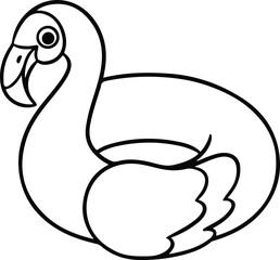 Cartoon Dodo Bird Illustration, Outline, Isolated © Furqonionii
