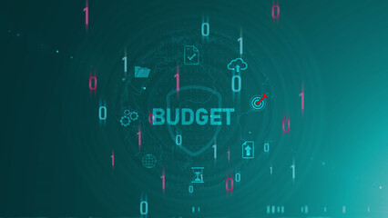 Fototapeta premium Employee budget help to get the best human resources. Motion graphics of business concept