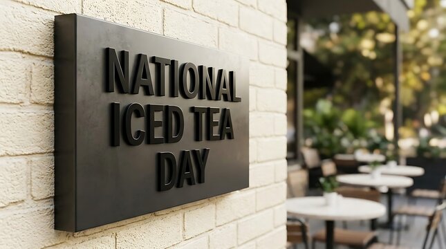 "National Iced Tea Day" is written in bold, clean type