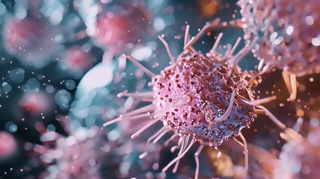 Dendritic cells attracted to a site of inflammation ready to initiate an immune reaction.