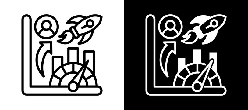 Performance Improvement whiteblack icon