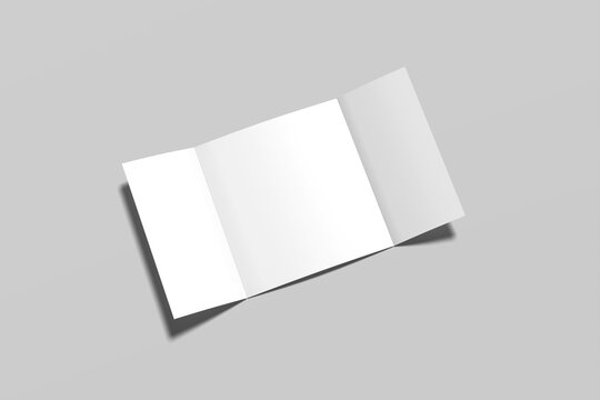 Gate Fold Brochure Blank Mockup