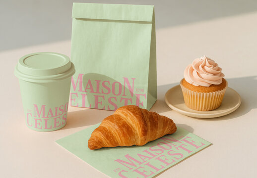 Elegant Bakery Packaging Mockup PSD