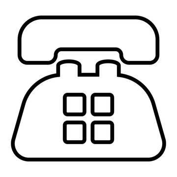 Telephone icon vector. Office telephone Illustration sign. Landline telephone symbol. Call logo.