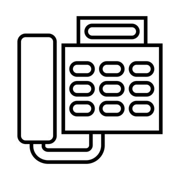 Telephone icon vector. Office telephone Illustration sign. Landline telephone symbol. Call logo.