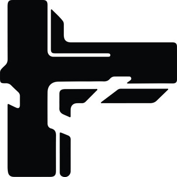Silhouette vector corner bracket architectural structural element symbol icon design