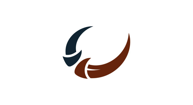 Logo Design with Curved Shapes.