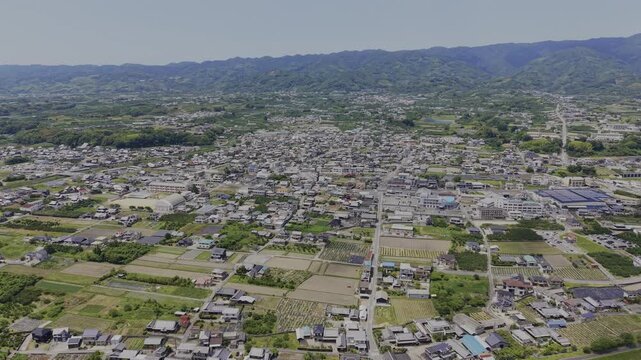 Aerial View of Seishū-Related Sites in Nate-Ichiba &ndash; Kinokawa, Wakayama, Japan 「華岡青洲ゆかりの地・名手市場の空撮」和歌山県紀の川市