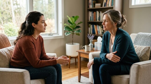 Psychotherapy session concept, emotional healing, support, trust and mental wellness for healthcare campaigns, counseling services and editorial awareness visuals, respectful human connection in a