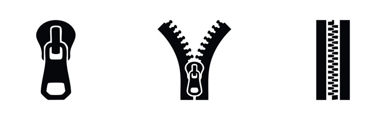 Zipper Icons: Slider, Open Zipper, and Zipper Teeth © Lili