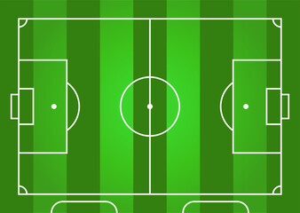 Football Field editable illustration, Football field with the effect of green grass, Vector graphics, illustration icon, EPS 10. © Riqs