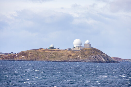 Part of Vard&oslash; seen from the coastal route (radar facility)