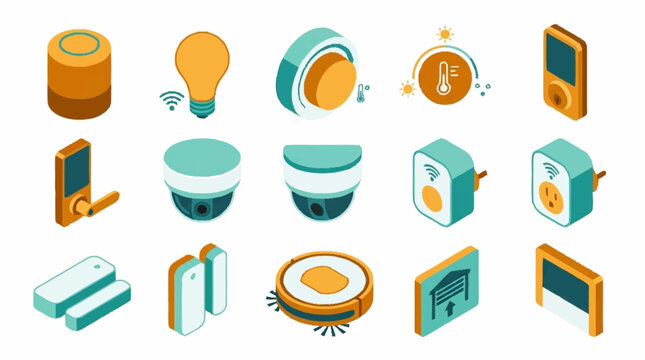 Collection of modern electronic device icons.