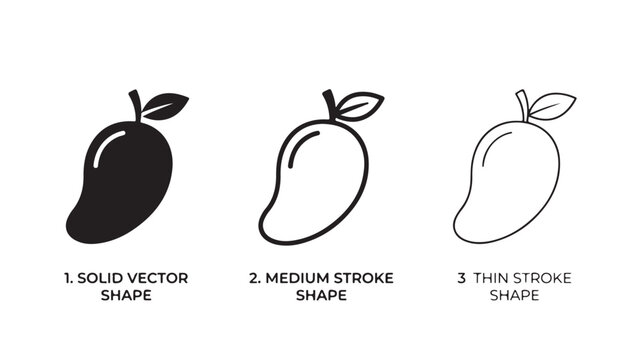 Mango Vector Shapes For Graphic Design Elements