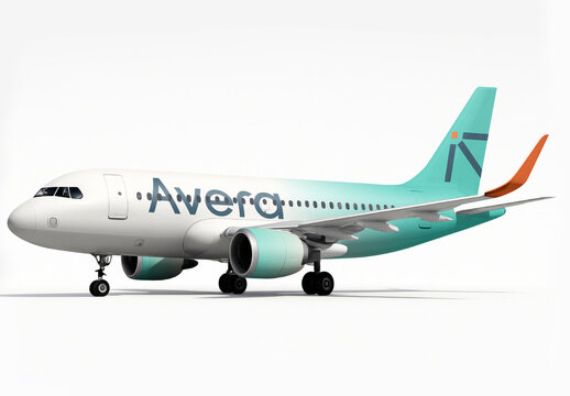 Modern Commercial Airplane Mockup PSD