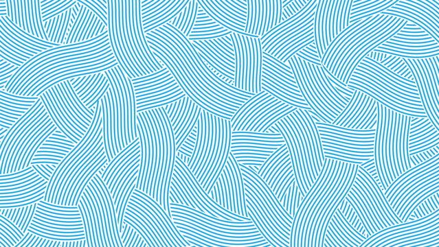minimal Blue Wavy Line Pattern Background with Seamless Geometric Stripes and Modern Abstract Texture