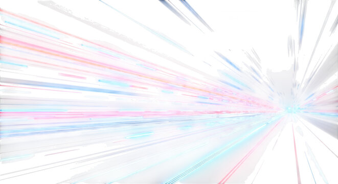 Abstract background, with horizontal streaks, of glowing pink, and cyan light, creating a sense, of high-speed motion, against a dark backdrop